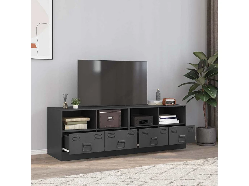 Meubles TV 2 pcs anthracite 67x39x44 cm acier