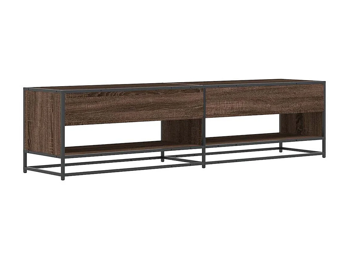 Mobile TV in rovere marrone 180,5x40x46 cm in legno ingegnerizzato