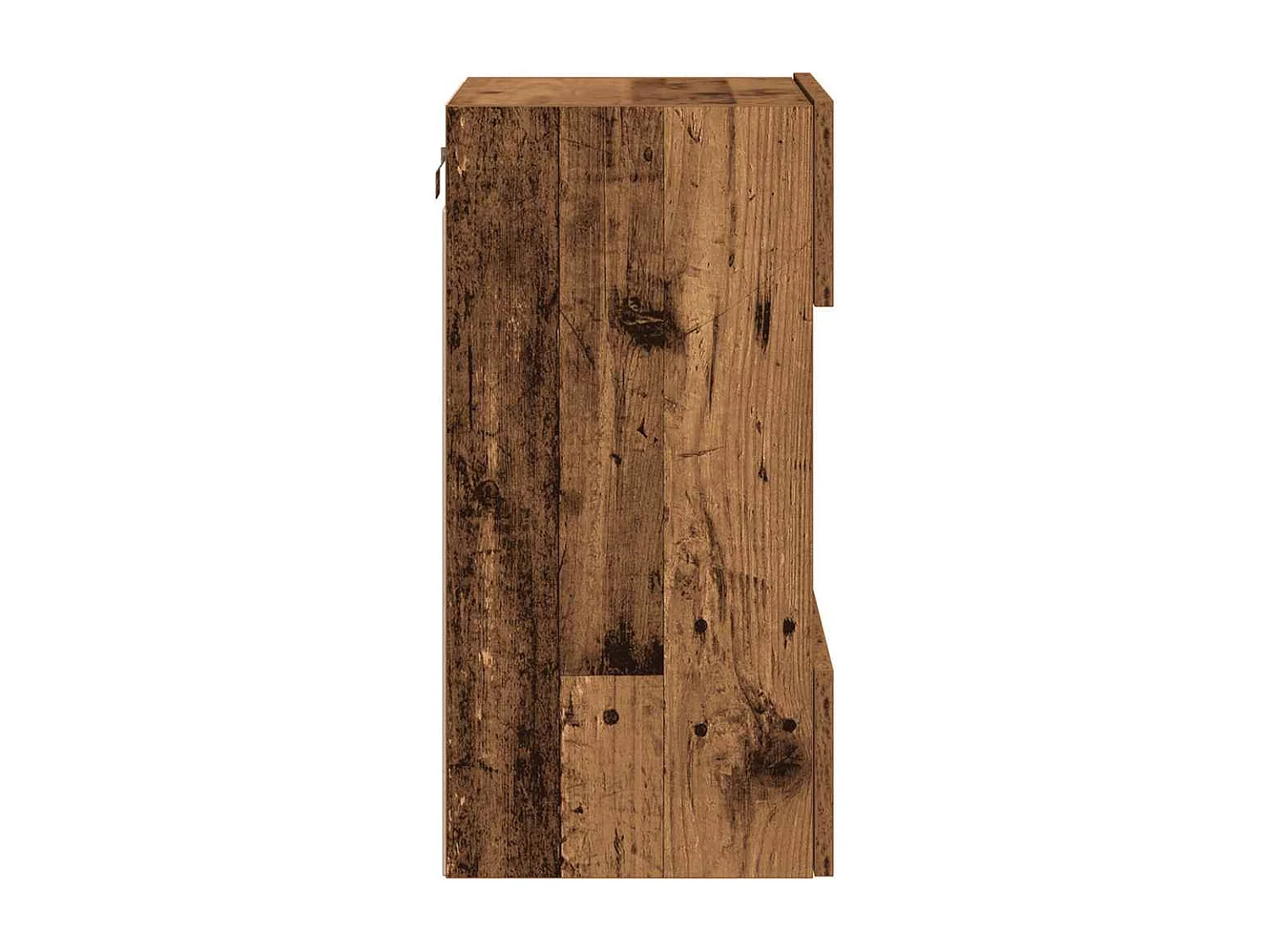 Wandmeubels met LED-verlichting voor TV 2 stuks oud hout 40x30x60,5cm