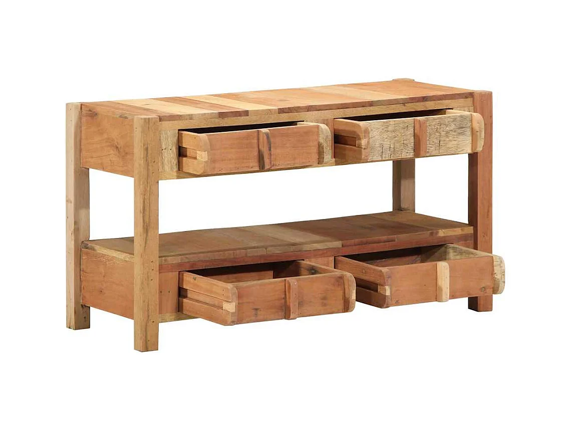 Bruine tv-kast 83 x 33 x 46 cm Massief gerecycled hout