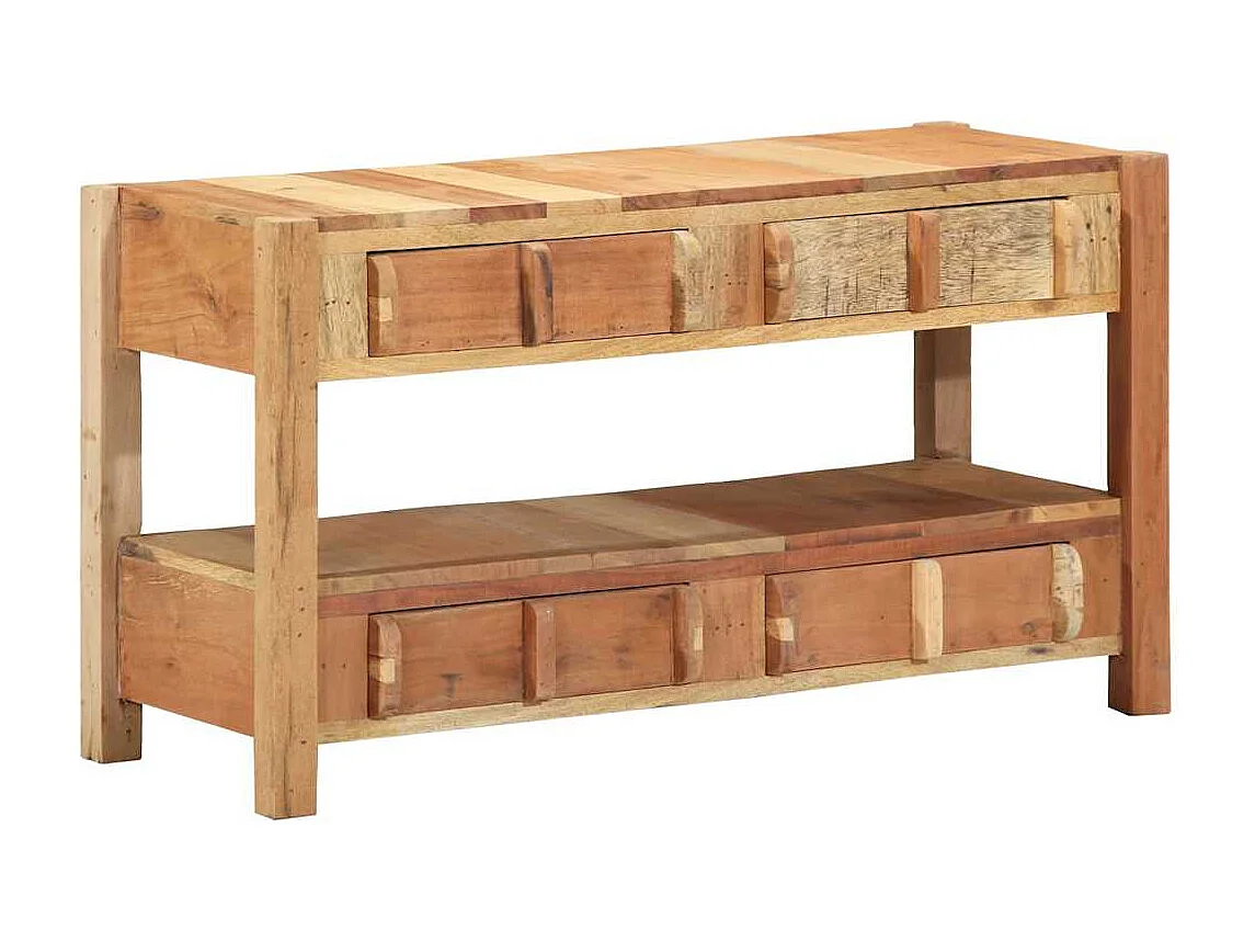 Bruine tv-kast 83 x 33 x 46 cm Massief gerecycled hout