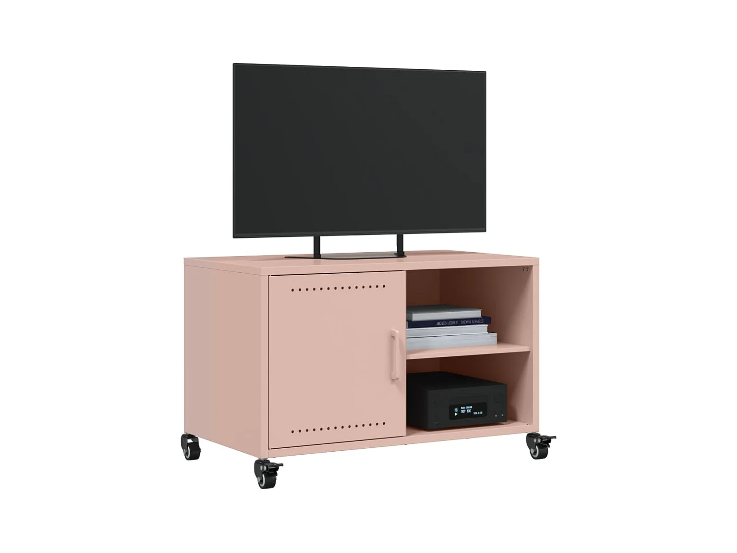 Meuble TV rose 68x39x43,5 cm acier