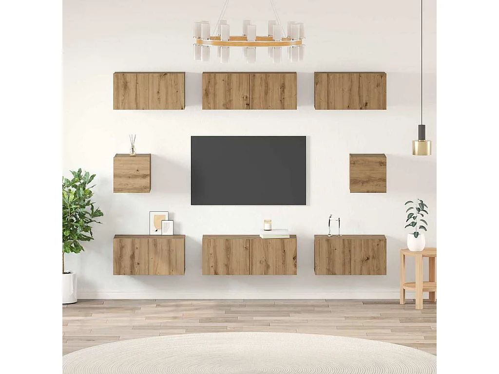 Ensemble de meubles TV 8 pcs chêne artisanal Bois d'ingénierie
