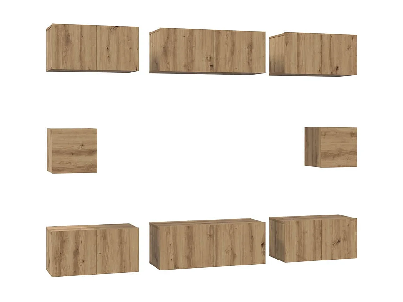 Ensemble de meubles TV 8 pcs chêne artisanal Bois d'ingénierie