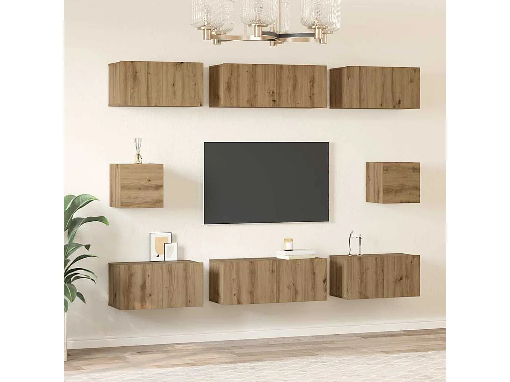 Ensemble de meubles TV 8 pcs chêne artisanal Bois d'ingénierie