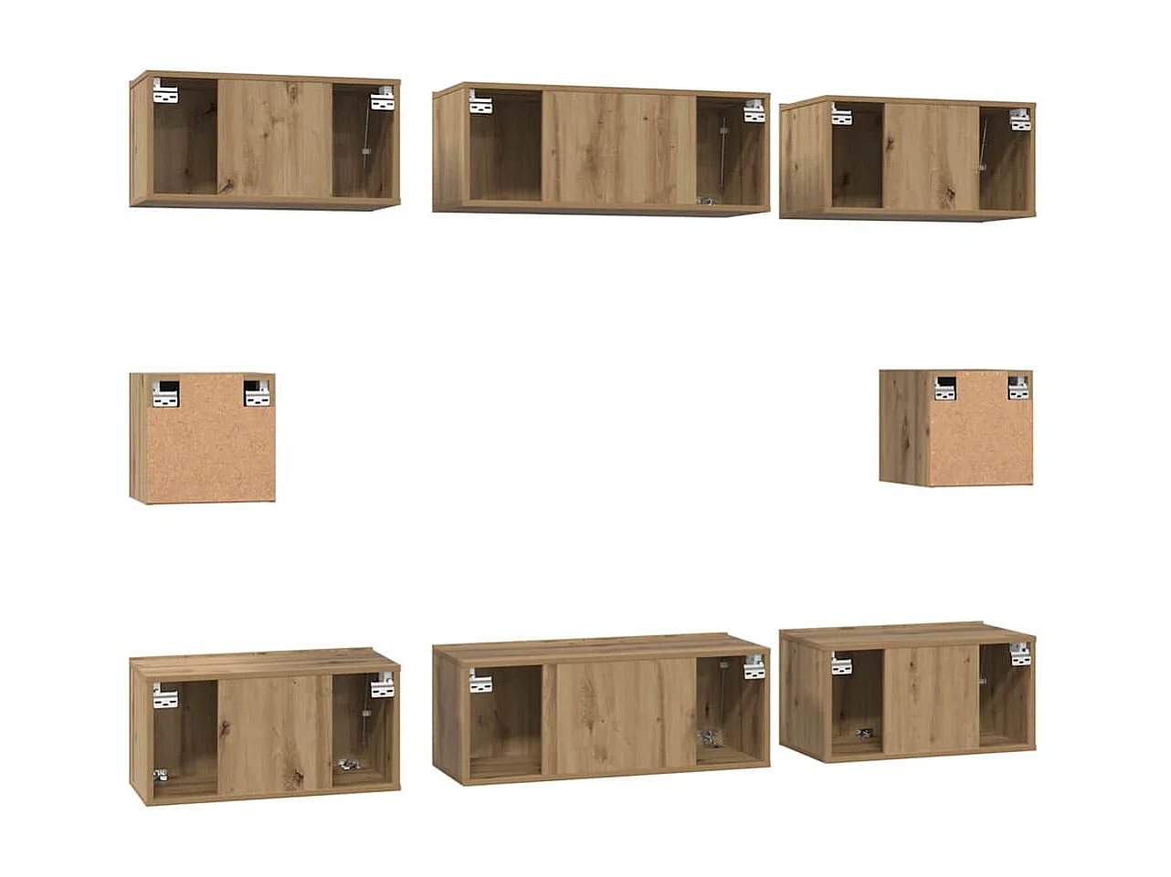 Ensemble de meubles TV 8 pcs chêne artisanal Bois d'ingénierie