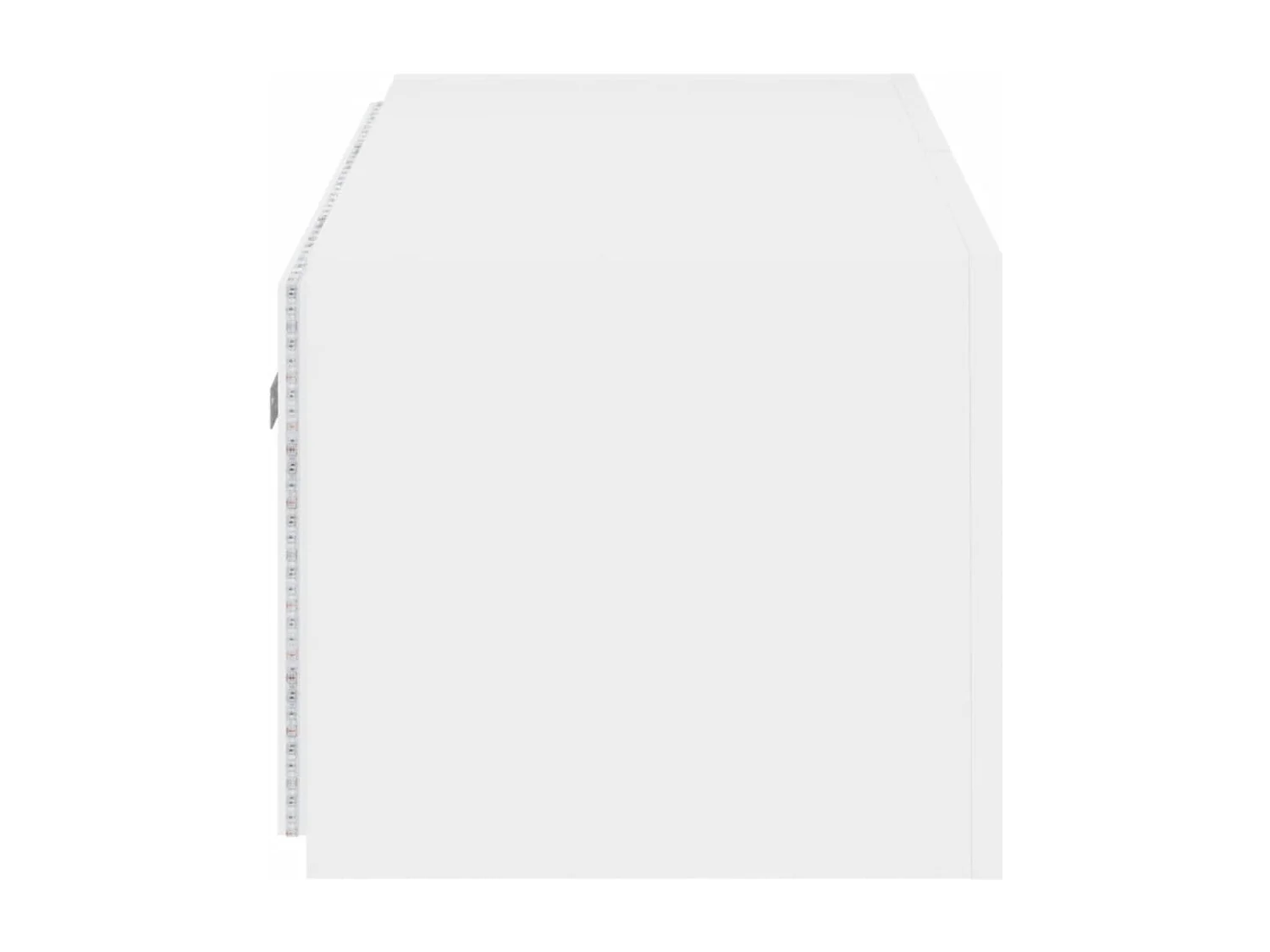 Wandmeubel met ledverlichting, wit, 80x35x31 cm