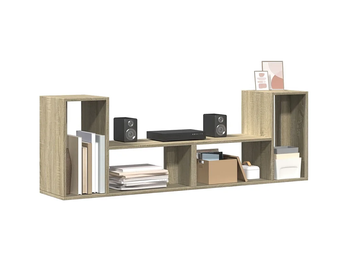 Mobile TV 2 pezzi rovere sonoma 75x30x50 cm legno ingegnerizzato