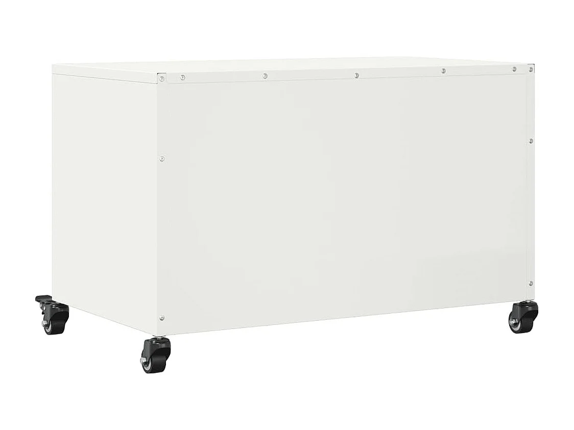 Meuble TV blanc 68x39x43,5 cm acier