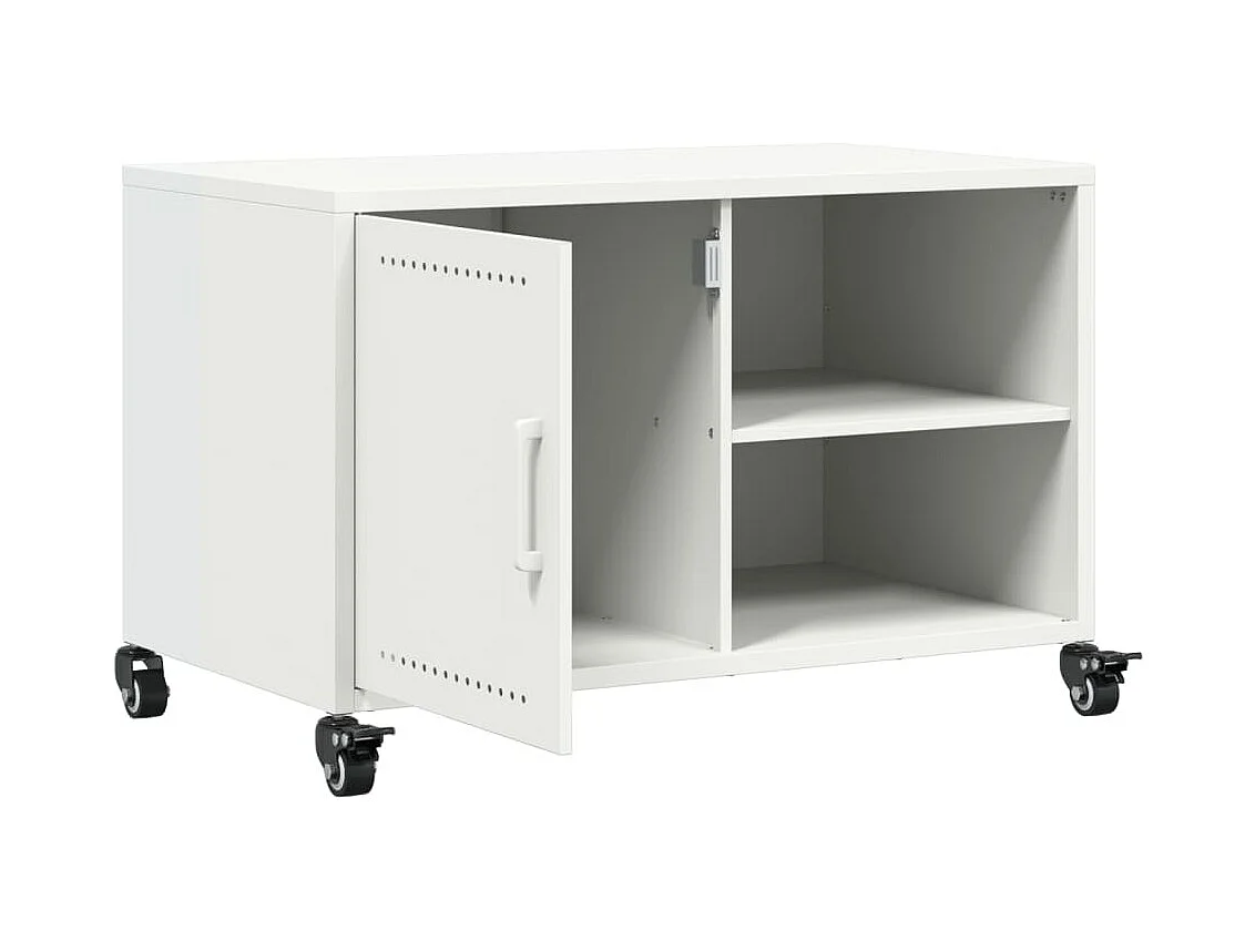 Meuble TV blanc 68x39x43,5 cm acier