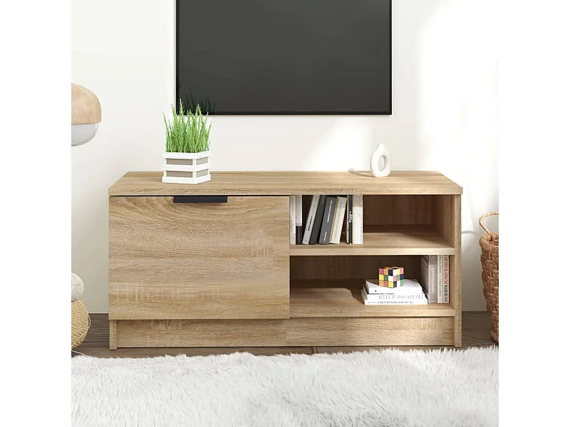 Mueble de TV de roble Sonoma 80x35x36,5 cm Madera de ingeniería