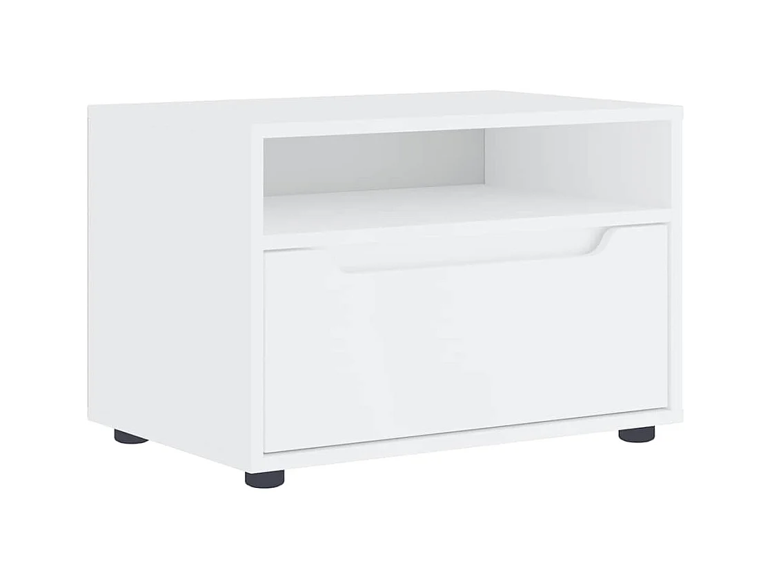 Meuble TV VISNES blanc 60x40x38 cm bois d'ingénierie