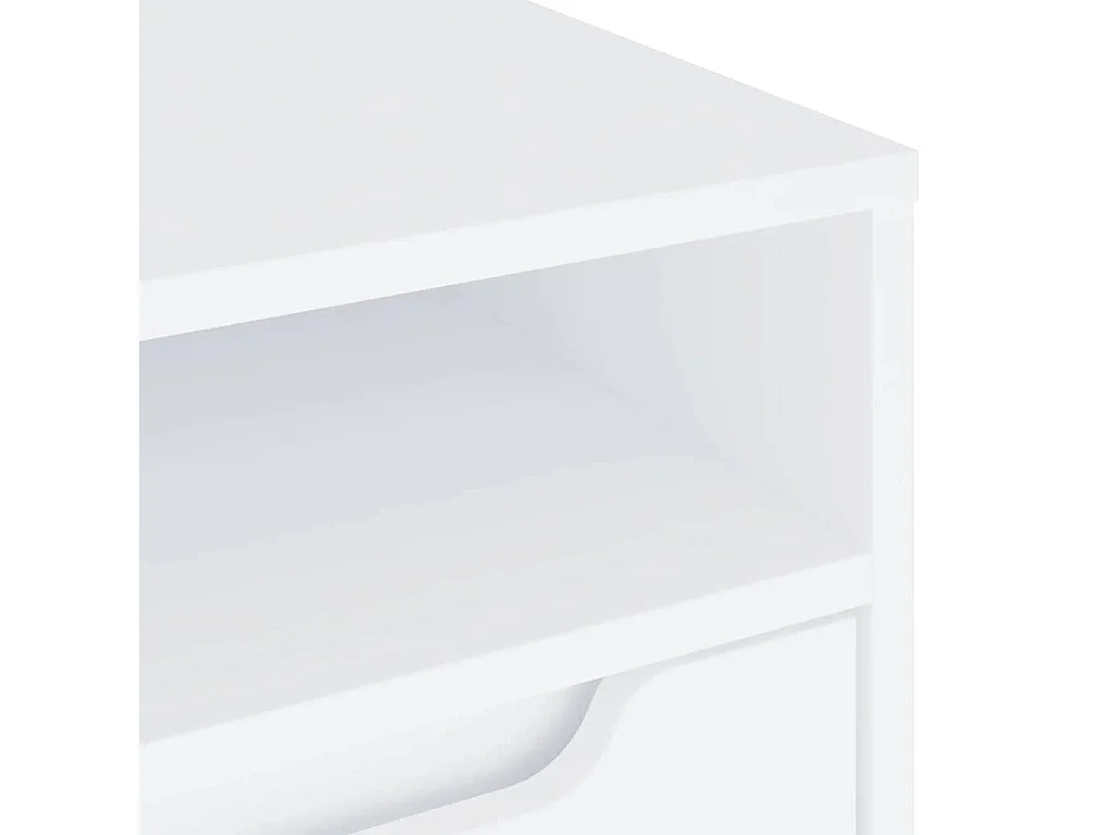 Meuble TV VISNES blanc 60x40x38 cm bois d'ingénierie