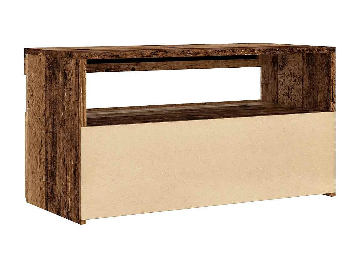 Soportes de TV con luces LED 2 piezas Madera vieja Madera de ingeniería