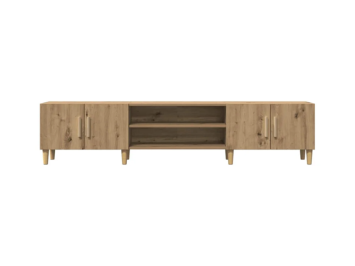 Mobile porta TV artigianale in rovere 180x31,5x40 cm in legno ingegnerizzato