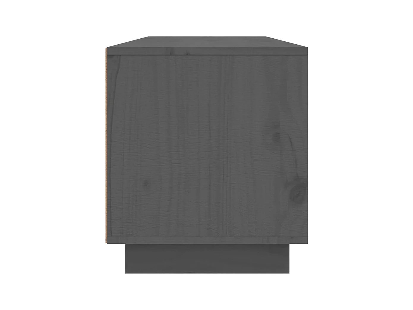 Meuble TV Gris 140x35x40 cm Bois de pin massif