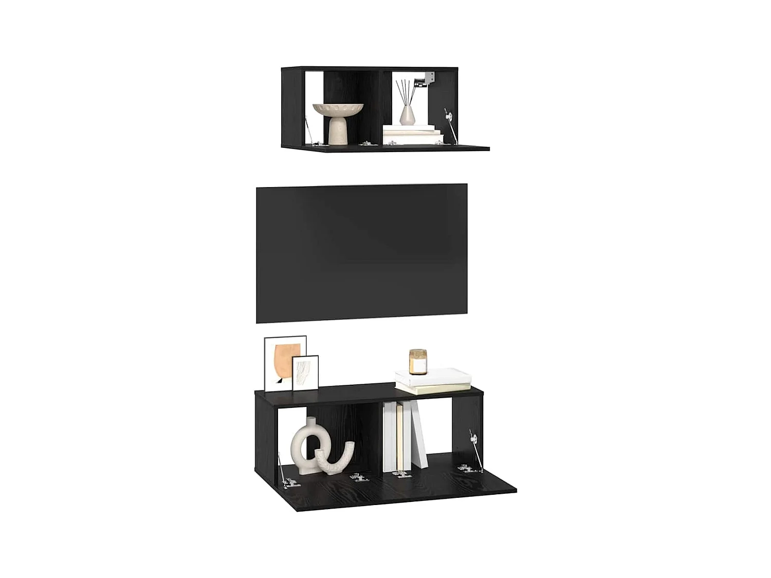 Ensemble meuble TV 2 pcs Chêne noir 80 x 30 x 30 cm