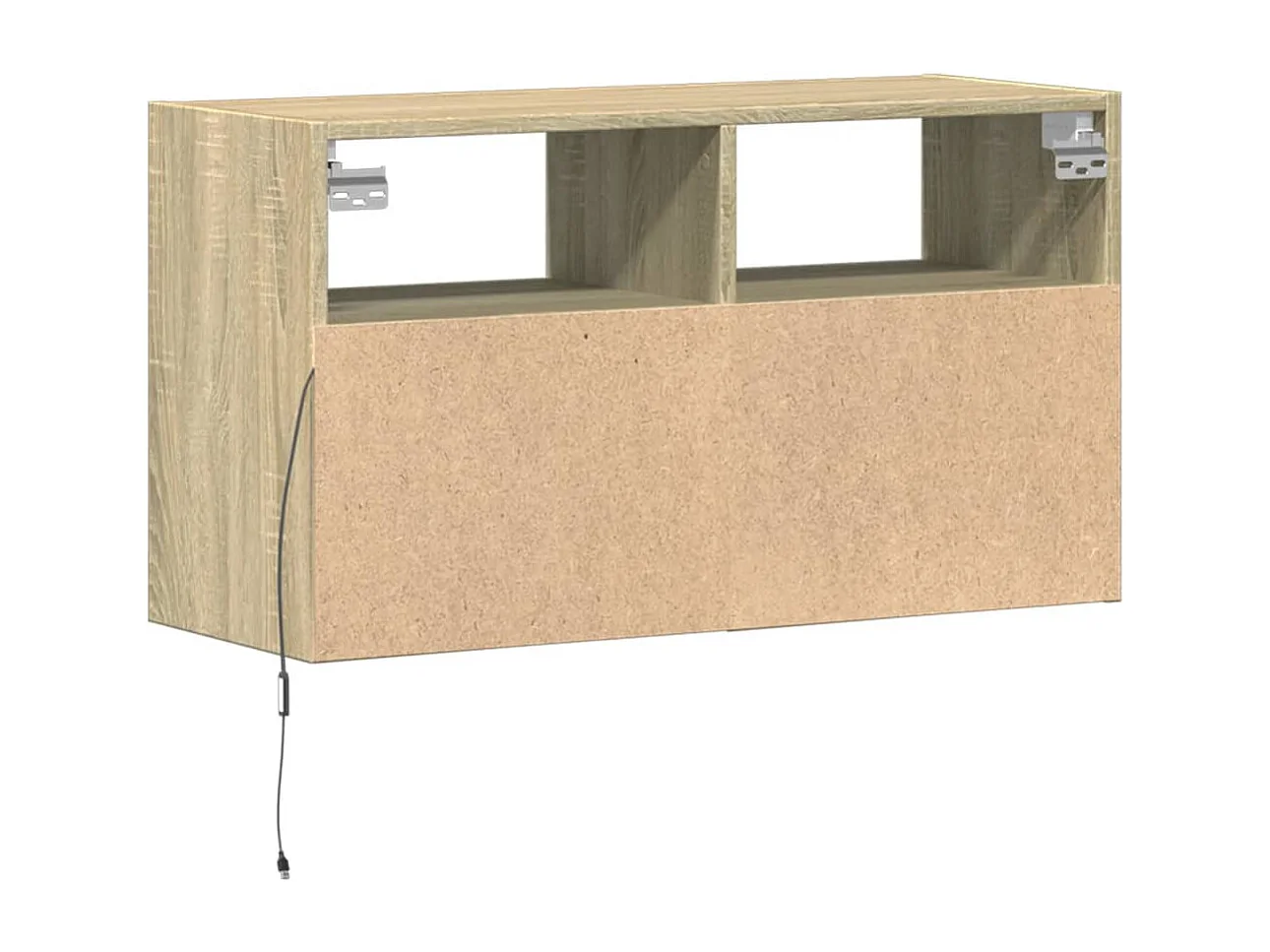 Wandmeubel met LED-verlichting Sonoma eiken 80x31x45 cm