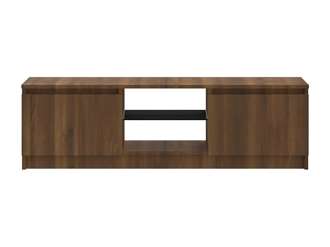 Meuble TV avec lumières LED chêne marron 120x30x36 cm