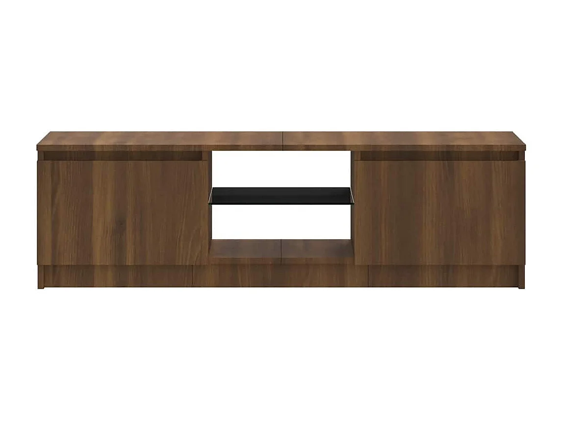 Meuble TV avec lumières LED chêne marron 120x30x36 cm