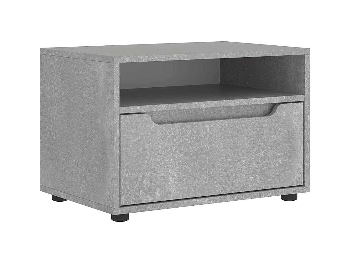 Meuble TV VISNES gris béton 60x40x38 cm bois d'ingénierie