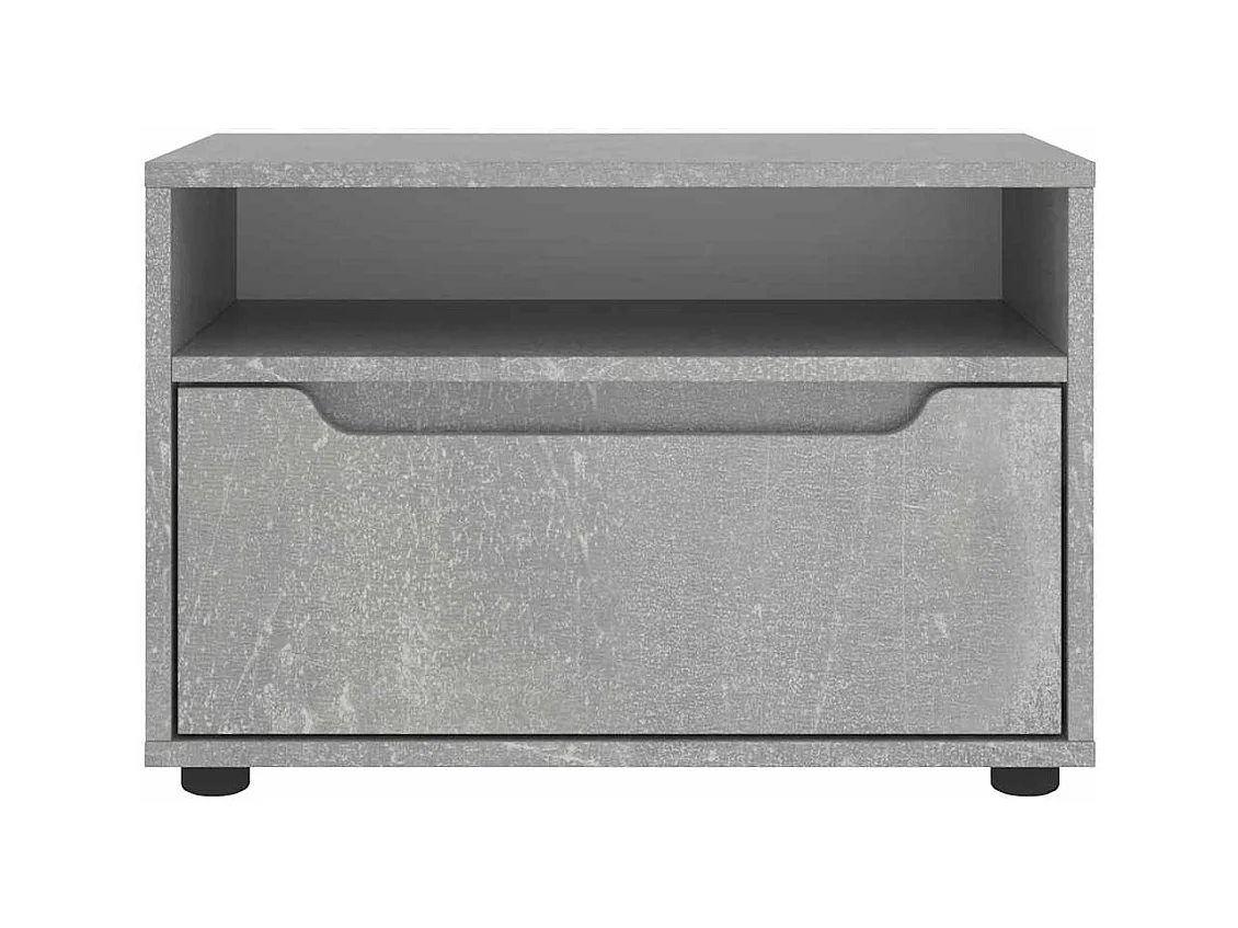 Meuble TV VISNES gris béton 60x40x38 cm bois d'ingénierie