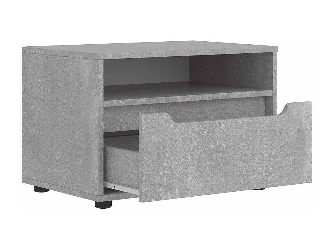 Meuble TV VISNES gris béton 60x40x38 cm bois d'ingénierie