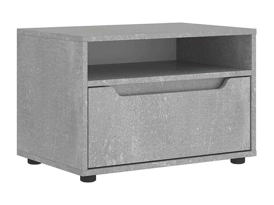 Meuble TV VISNES gris béton 60x40x38 cm bois d'ingénierie