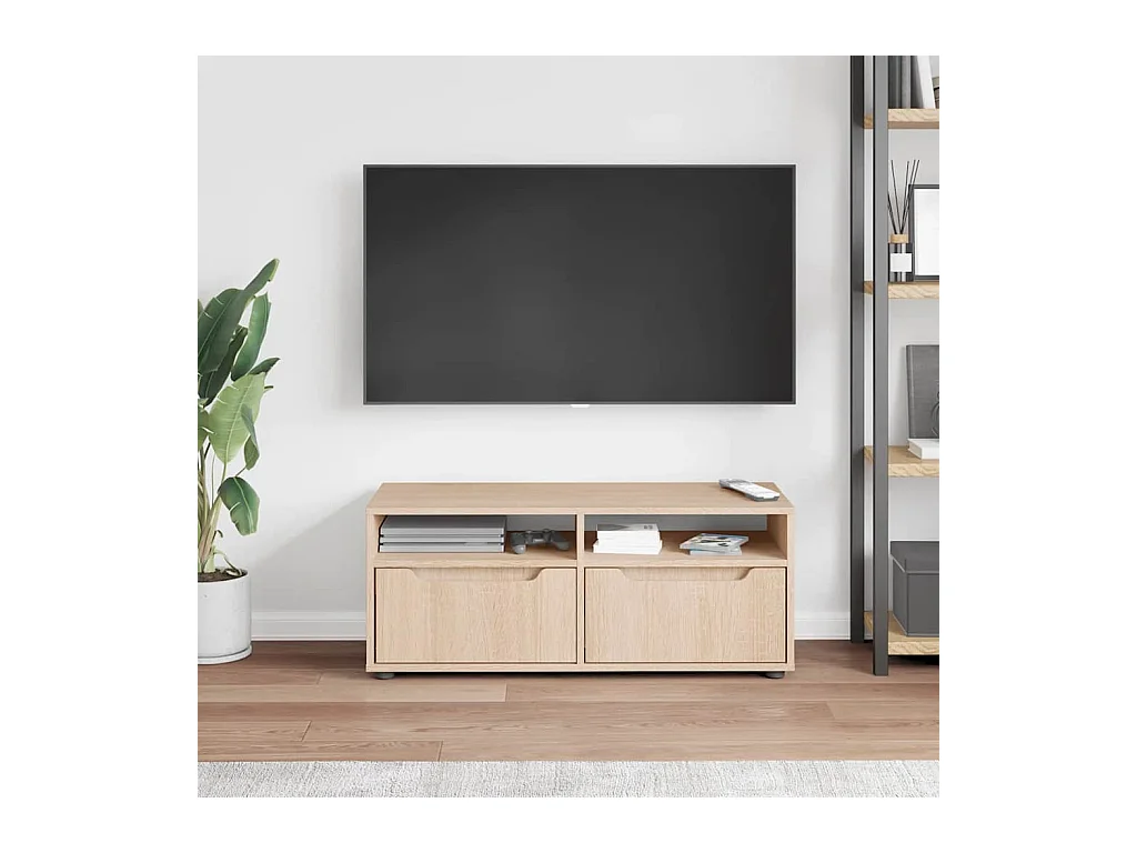 Meuble TV VISNES chêne sonoma 100x40x38 cm bois d'ingénierie
