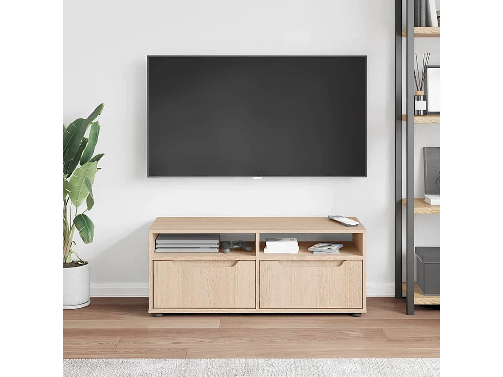 Meuble TV VISNES chêne sonoma 100x40x38 cm bois d'ingénierie