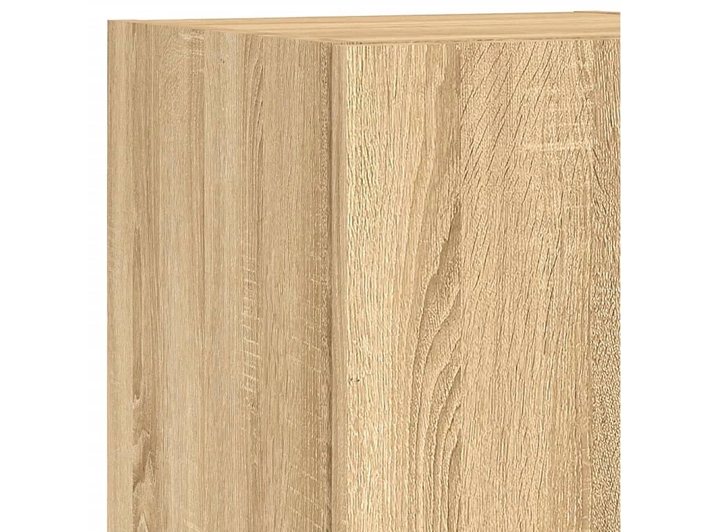 Unités murales TV avec LED 5 pcs chêne sonoma bois d'ingénierie