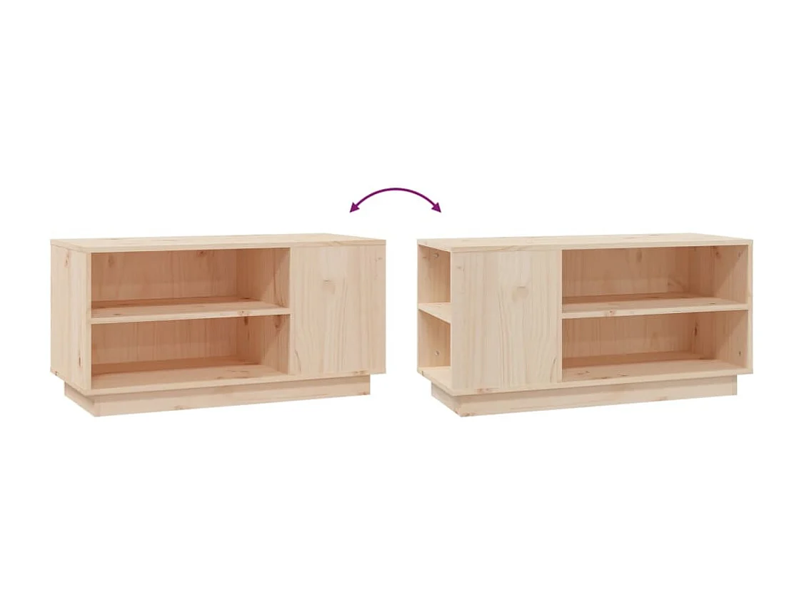 Meuble TV 80x35x40,5 cm Bois de pin massif