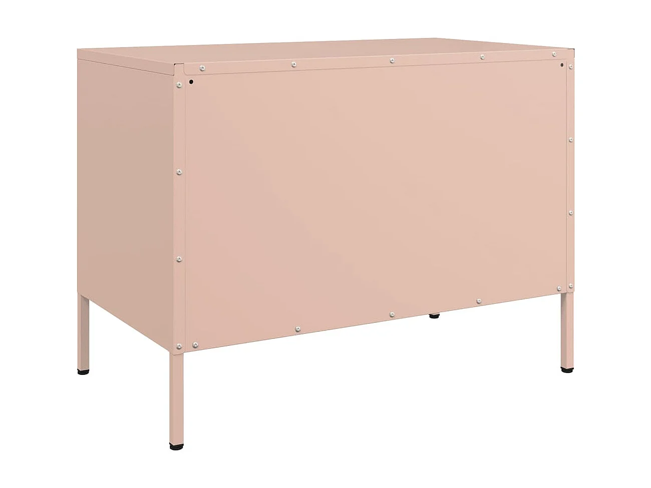 Meuble TV rose 68x39x50,5 cm acier