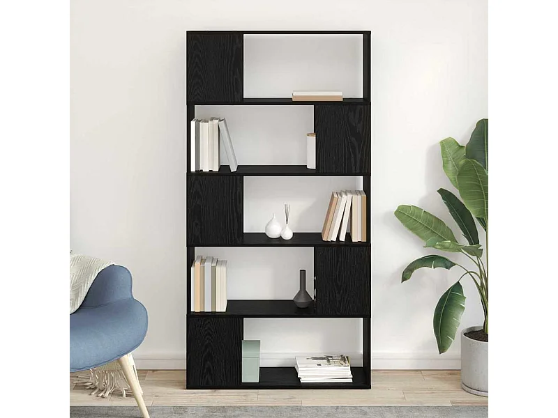 Centre de divertissement Noir 80 x 24 x 155 cm