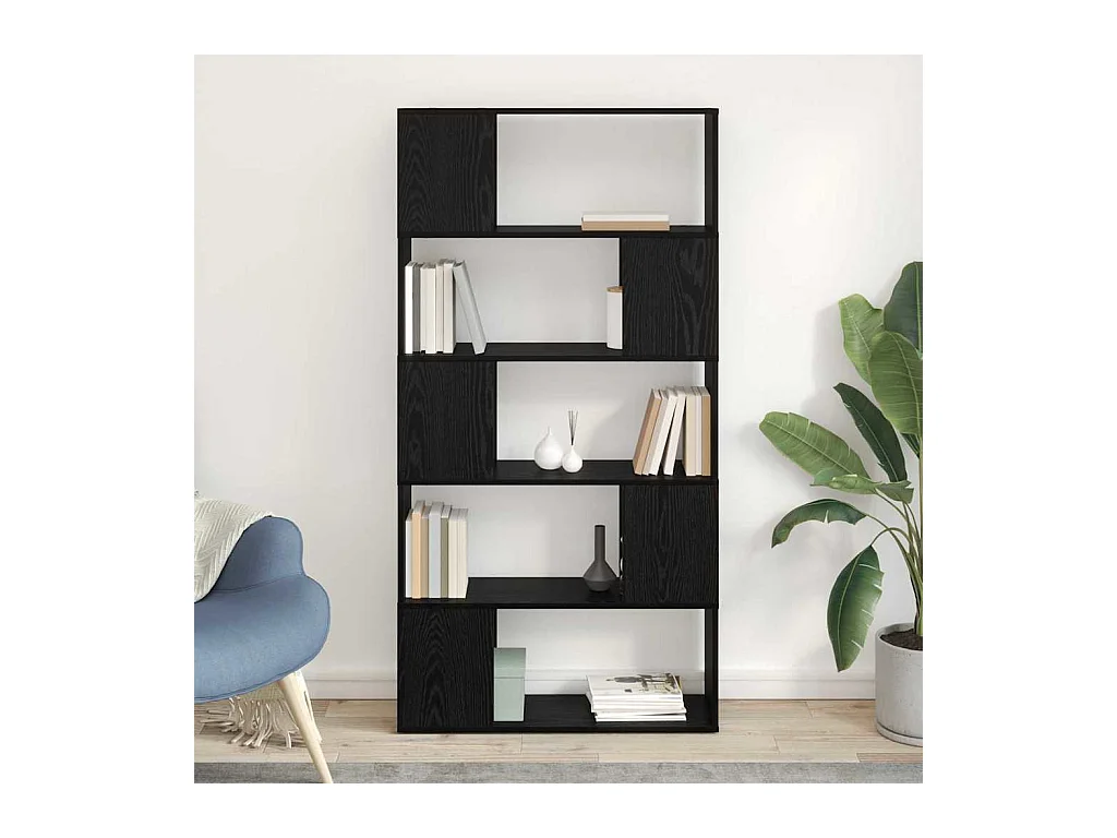 Centre de divertissement Noir 80 x 24 x 155 cm