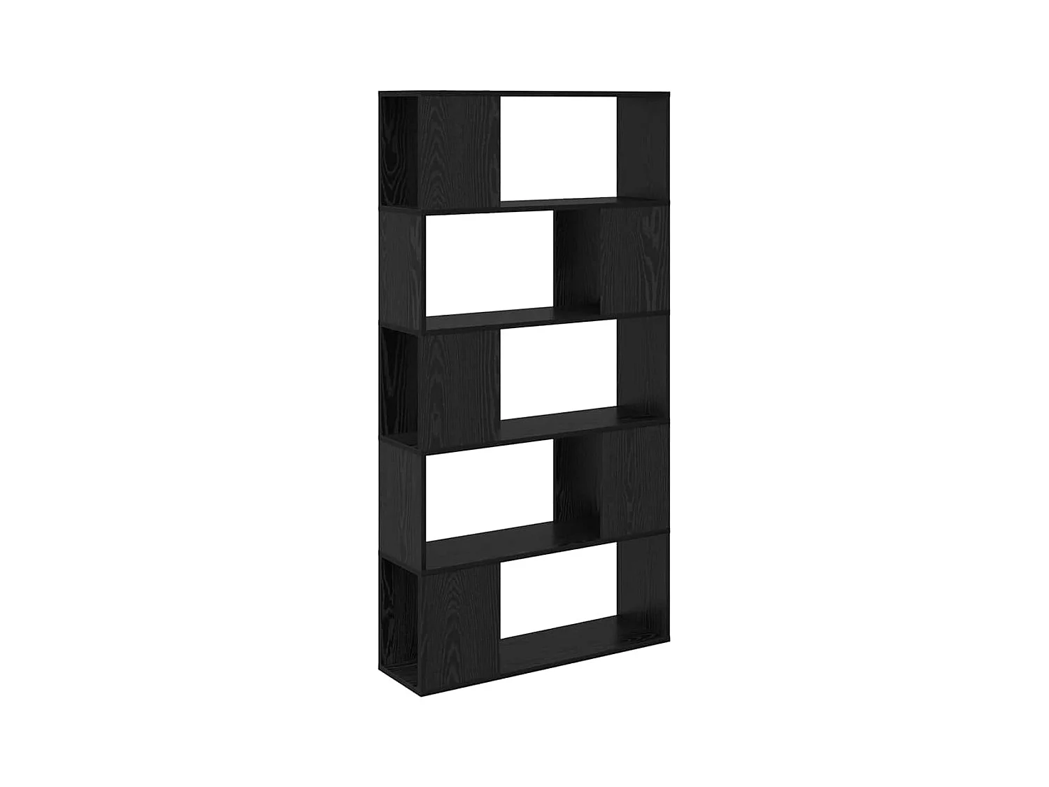 Centre de divertissement Noir 80 x 24 x 155 cm