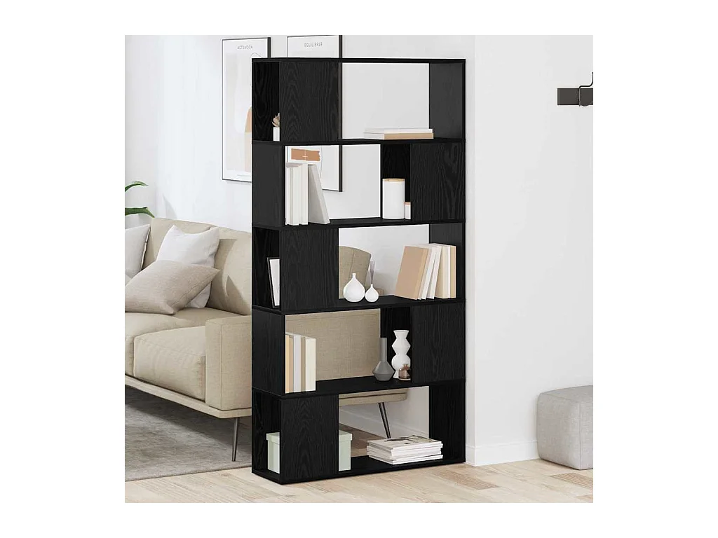 Centre de divertissement Noir 80 x 24 x 155 cm