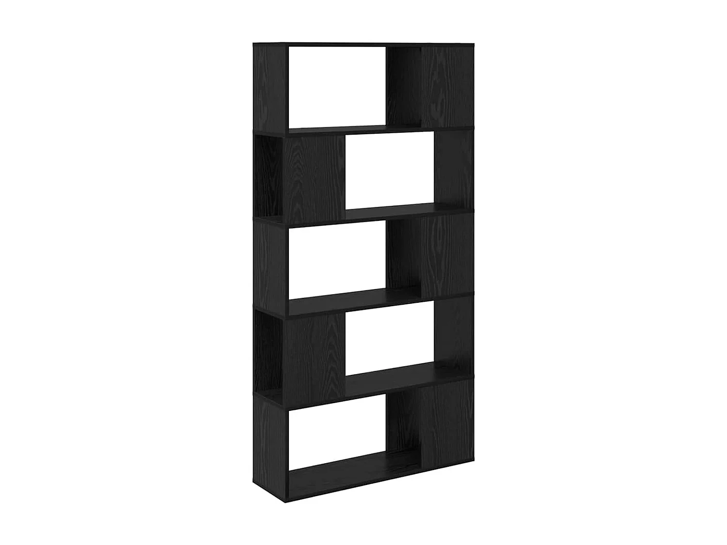 Centre de divertissement Noir 80 x 24 x 155 cm