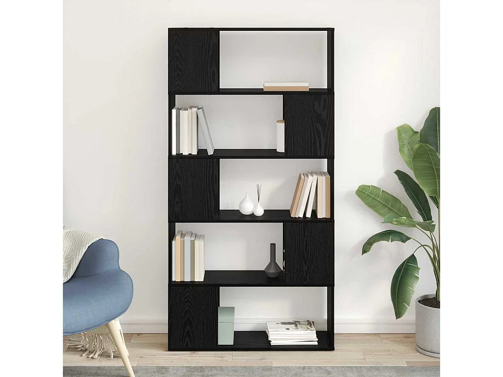 Centre de divertissement Noir 80 x 24 x 155 cm