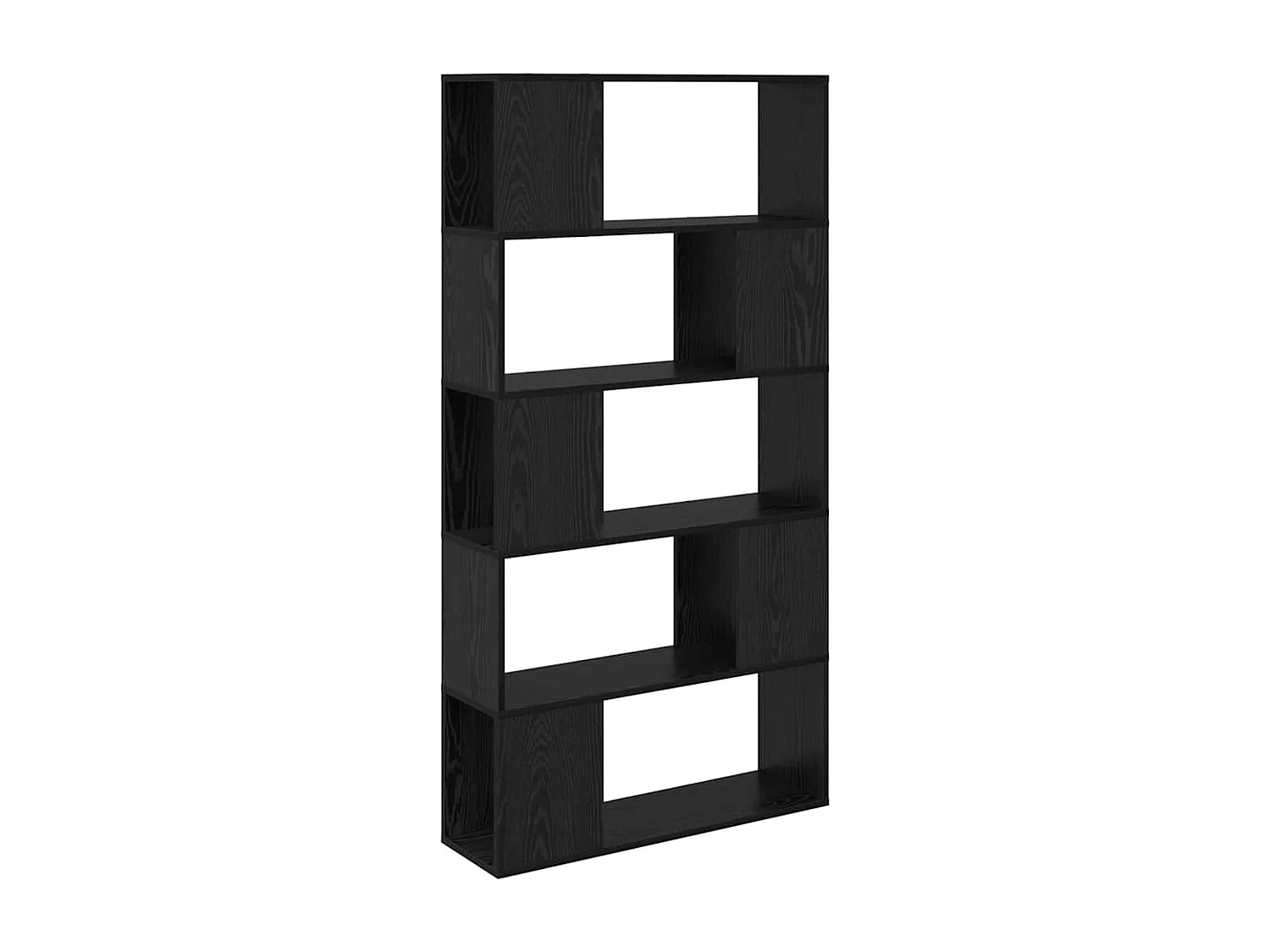 Centre de divertissement Noir 80 x 24 x 155 cm