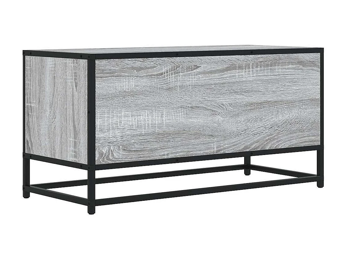 Mueble de TV Sonoma gris 80x34,5x40 cm de madera contrachapada y metal