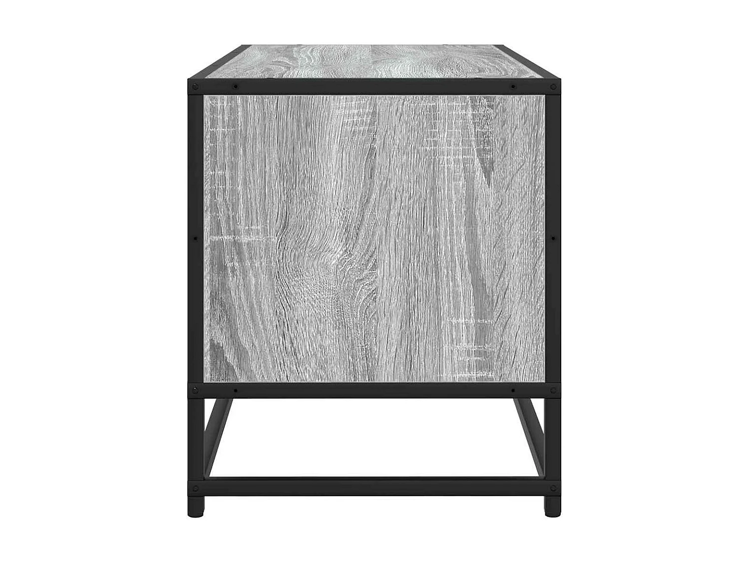 Meuble TV sonoma gris 80x34,5x40 cm bois d'ingénierie et métal
