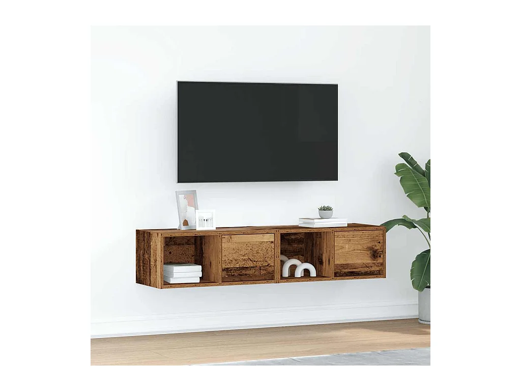 Meubles TV 2 pcs vieux bois 60x31x25,5 cm bois d'ingénierie