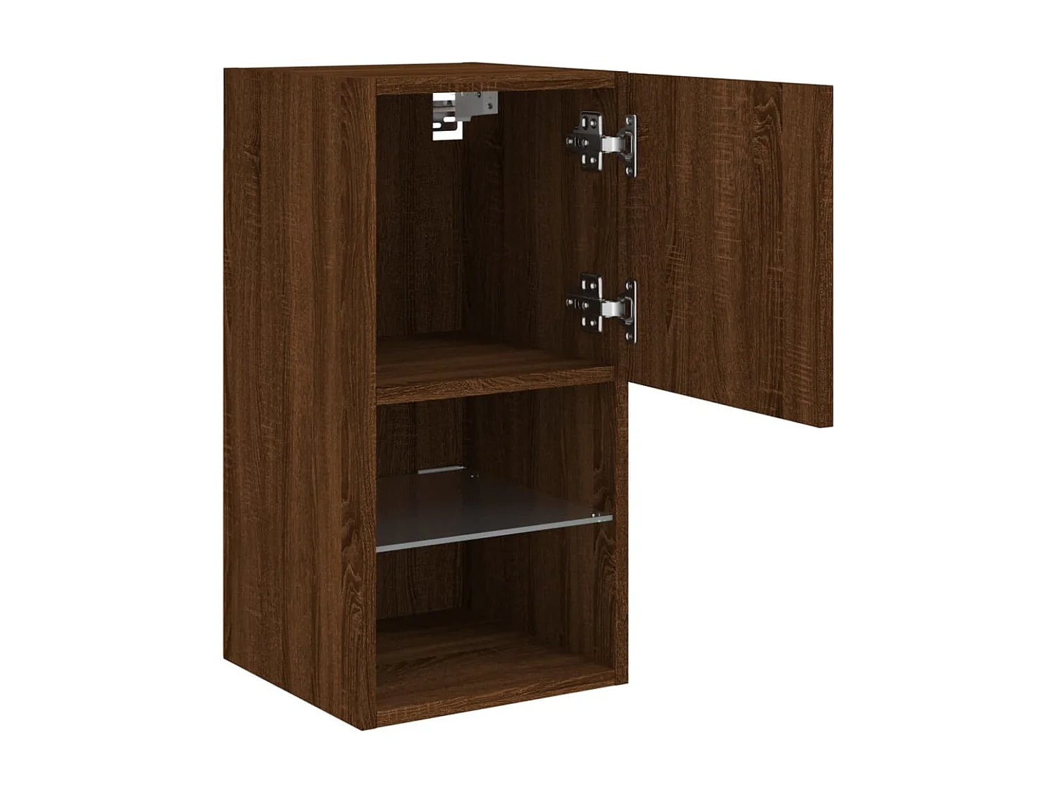 Meuble TV avec lumières LED chêne marron 30,5x30x60 cm