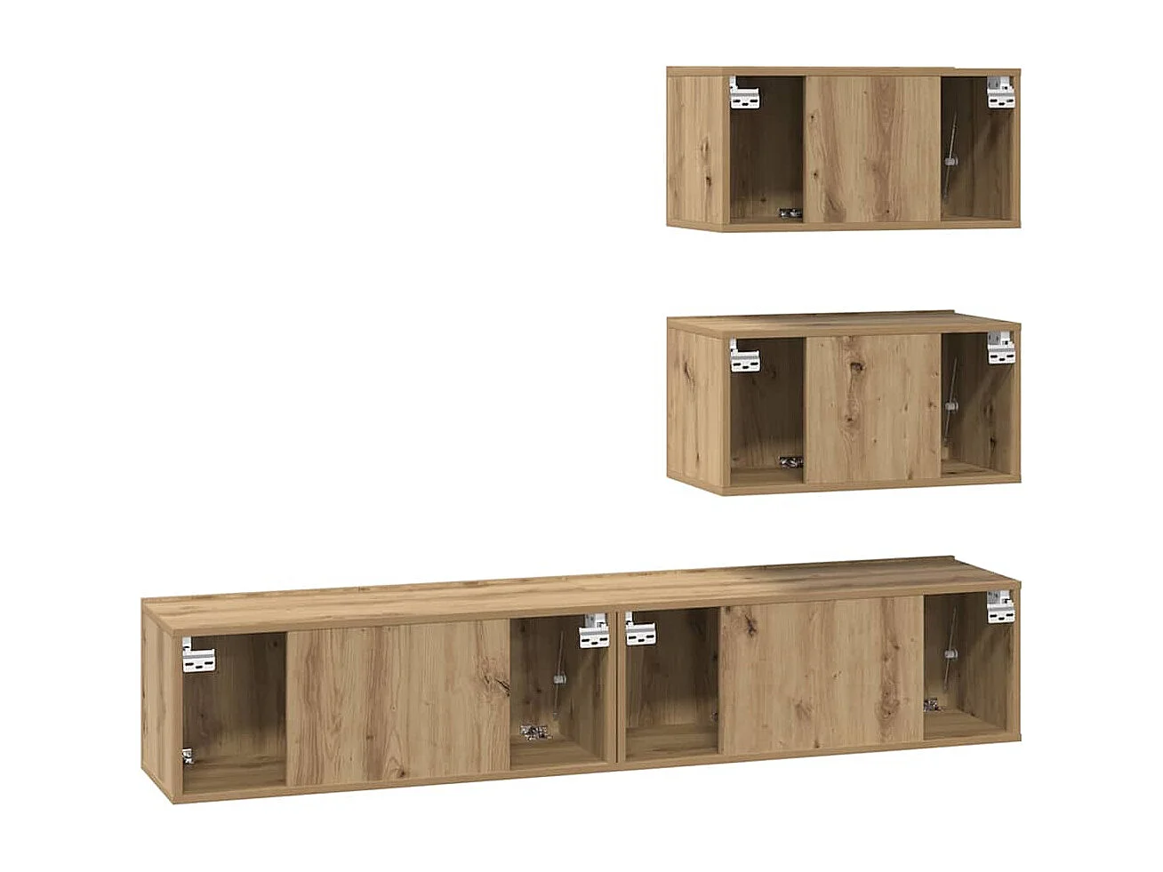 Ensemble meuble TV 4 pcs chêne artisanal 80 x 30 x 30 cm