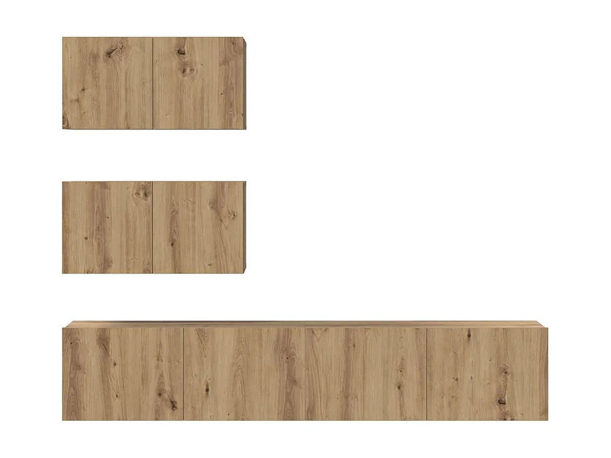 Ensemble meuble TV 4 pcs chêne artisanal 80 x 30 x 30 cm