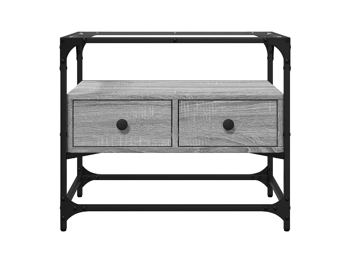 Sonoma Gray Engineered Wood glazen tv-standaard