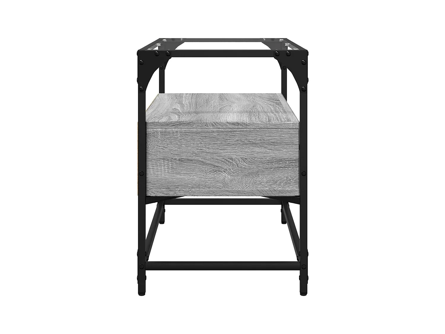 Sonoma Gray Engineered Wood glazen tv-standaard