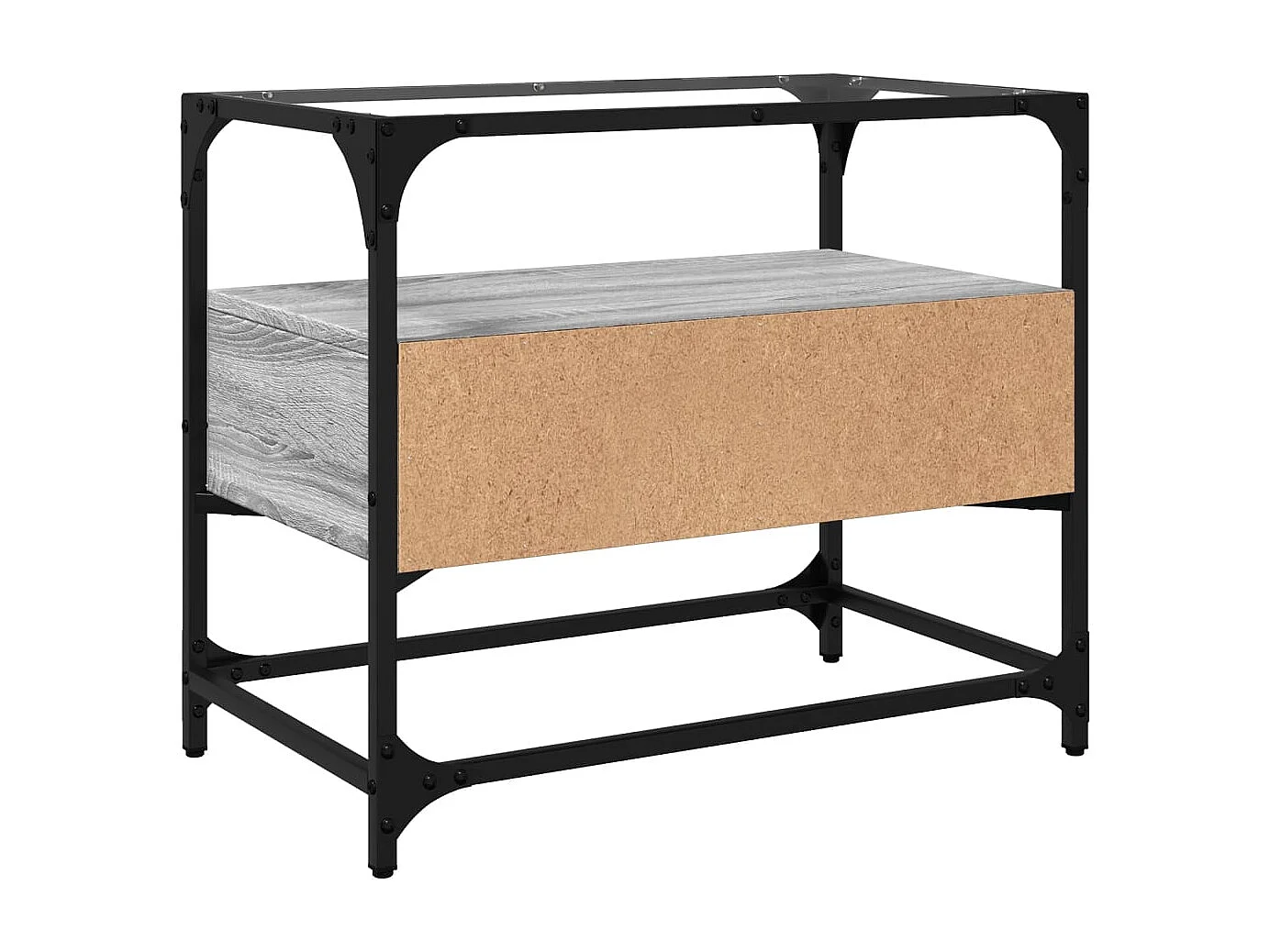 Sonoma Gray Engineered Wood glazen tv-standaard