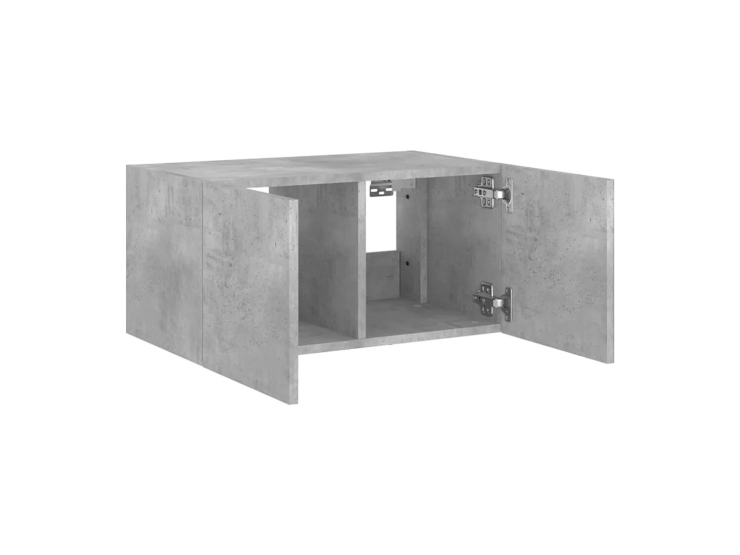 Mueble de TV de pared con luces LED, gris hormigón, 60x35x31 cm